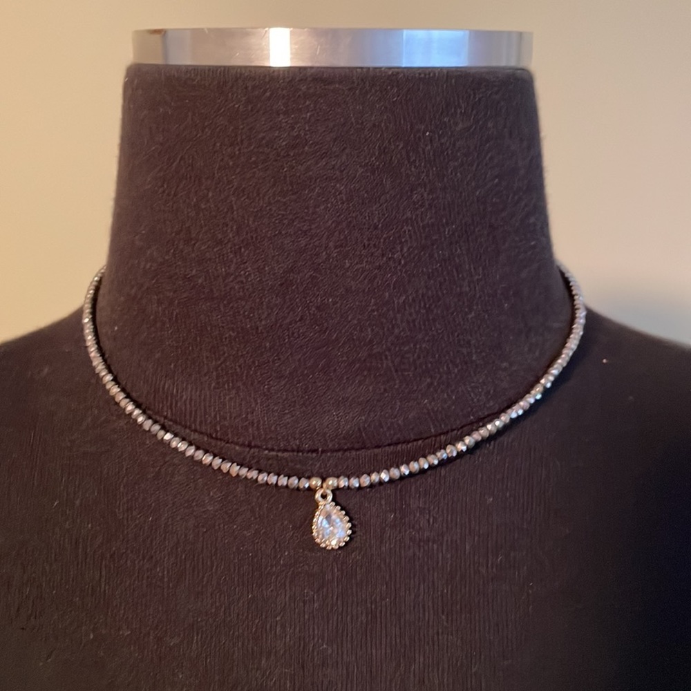 Beaded choker necklace
